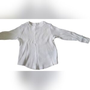 GAP white cotton long sleeve waffle shirt boy's size 3T